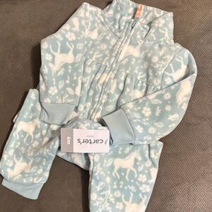 NWT Carter's Light Blue Fleece Baby Onesie
